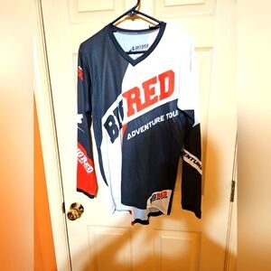 Mens Big Red Adventure Tours Dry Fit Racing Long Sleeve Shirt Size M